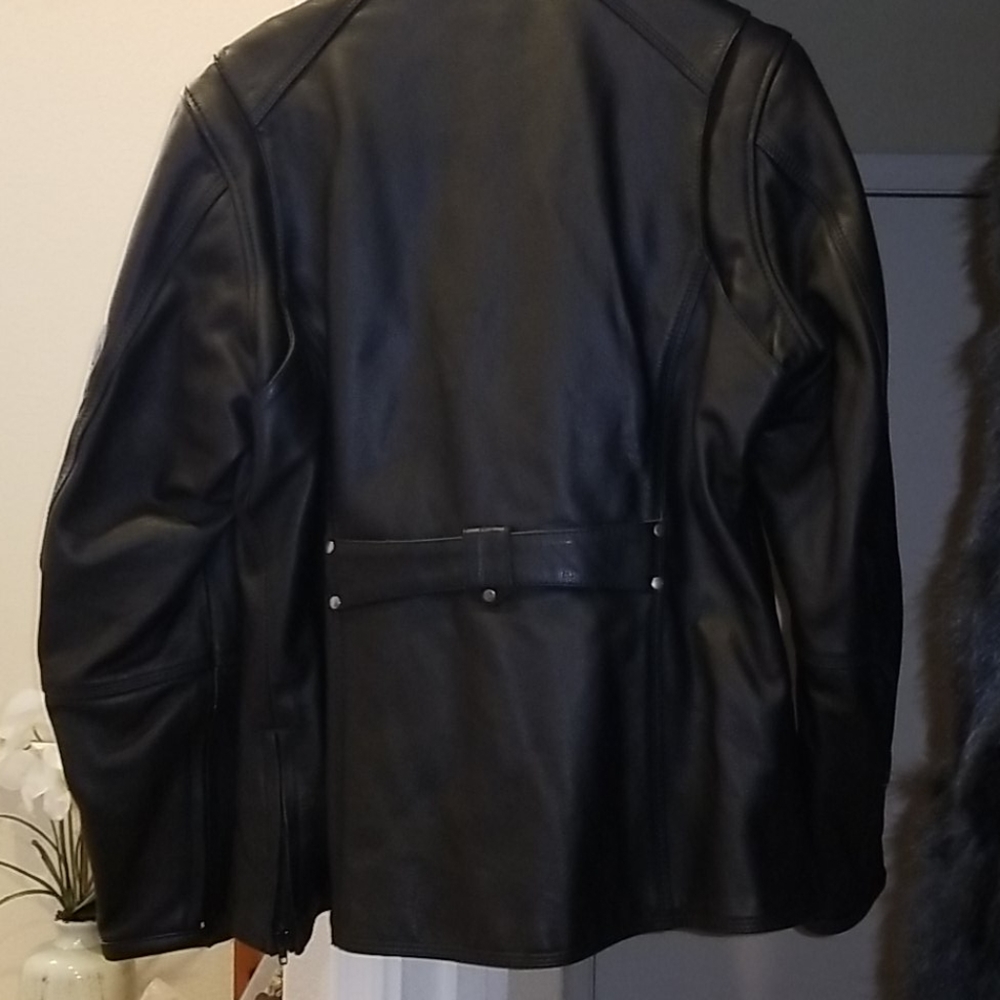 Heavy REAL LEATHER Riding jacket L - Picture 6 of 9